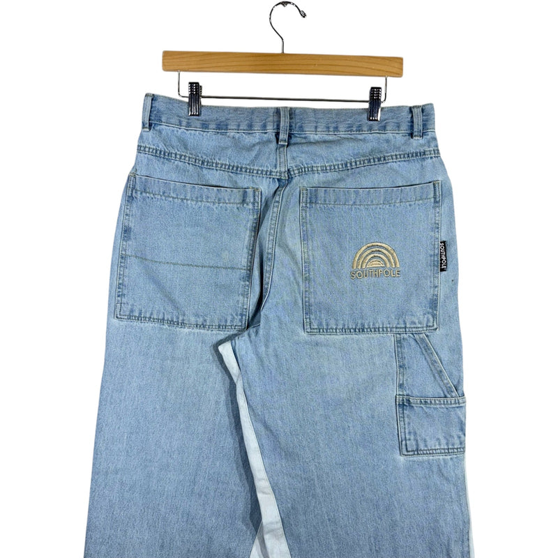 Vintage Cut & Sew Southpole Wide Leg Denim Jeans 34 x 32