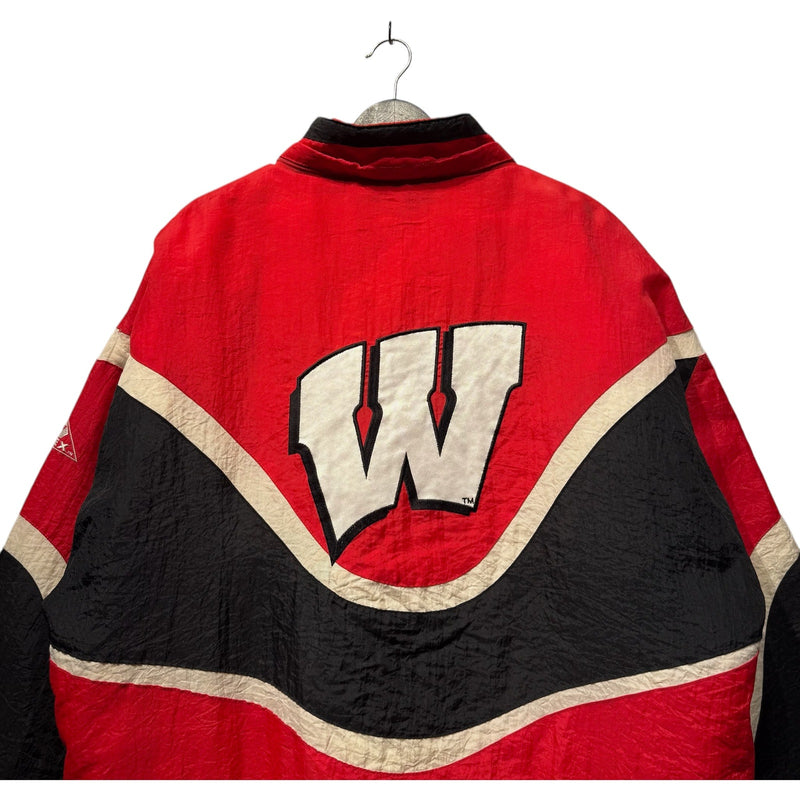 Vintage University Of Wisconsin Color Block Puffer Jacket