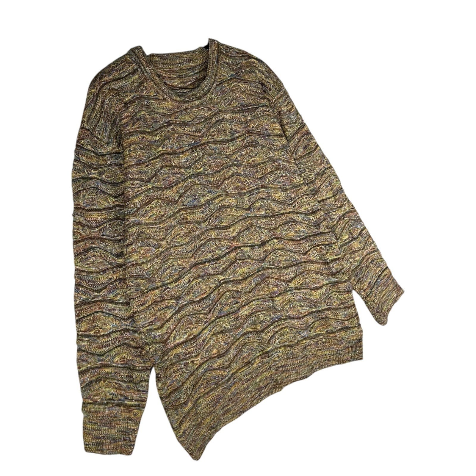 Vintage 3D Knit Textured Pullover Sweater