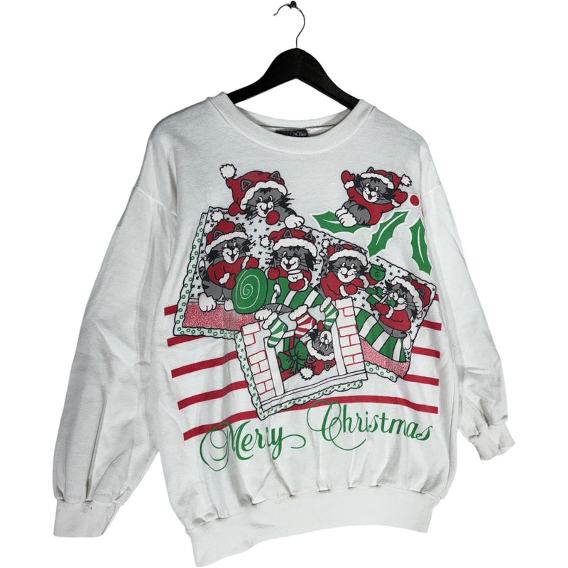 Vintage Kittens Christmas Crewneck 90s