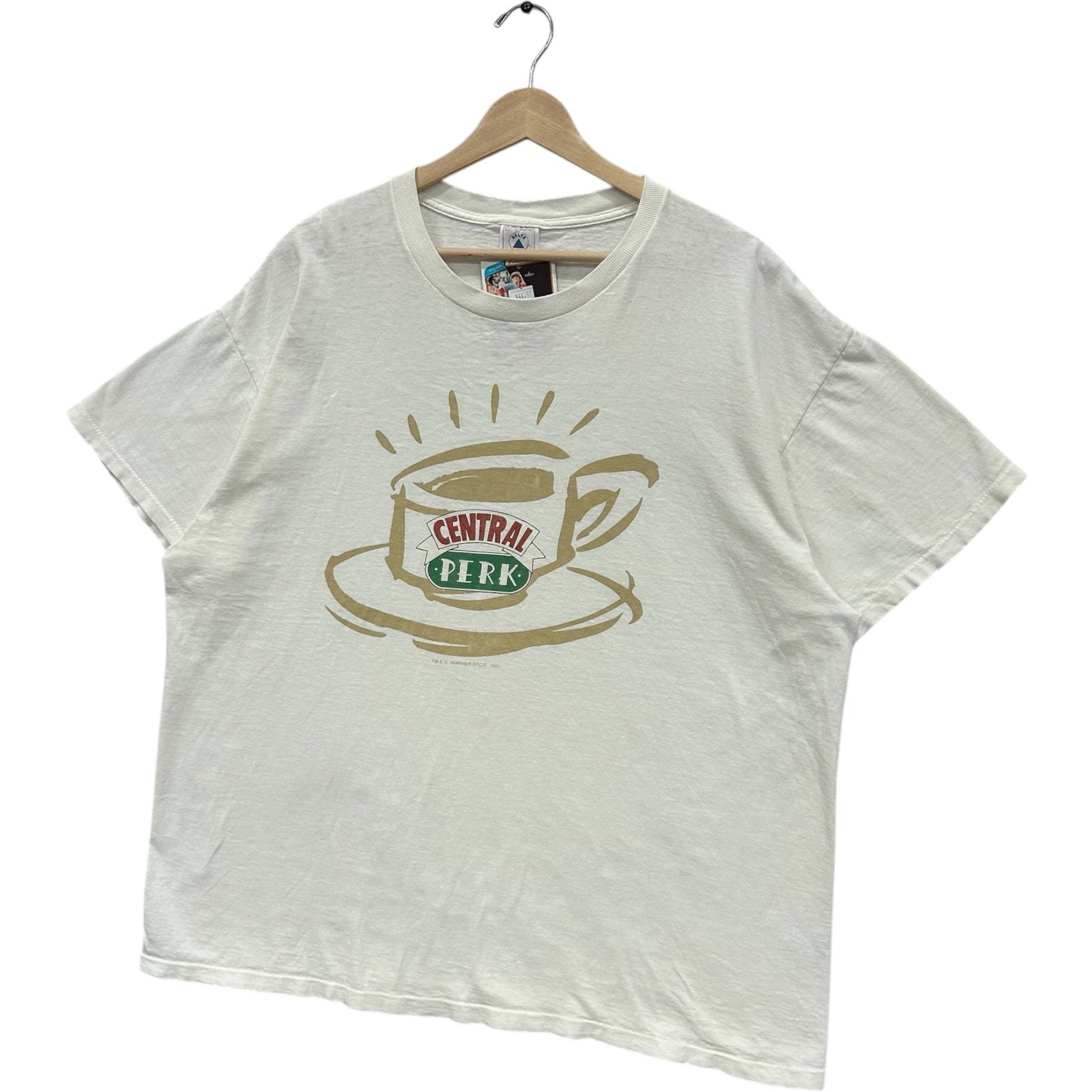 Vintage Central Perk Spellout Logo Friends TV Show Tee