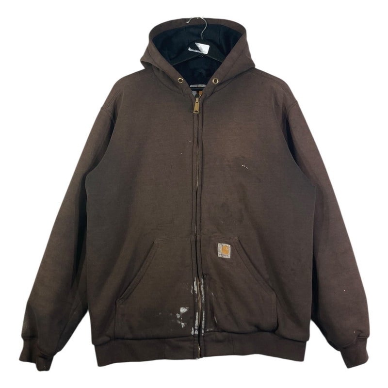 Vintage Carhartt Workwear Distressed Zip Up Hoodie