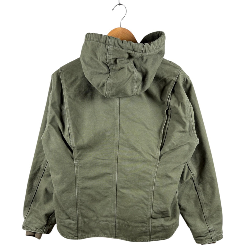 Vintage Carhartt Sherpa Lined Full Zip Hooded Workwear Jacket