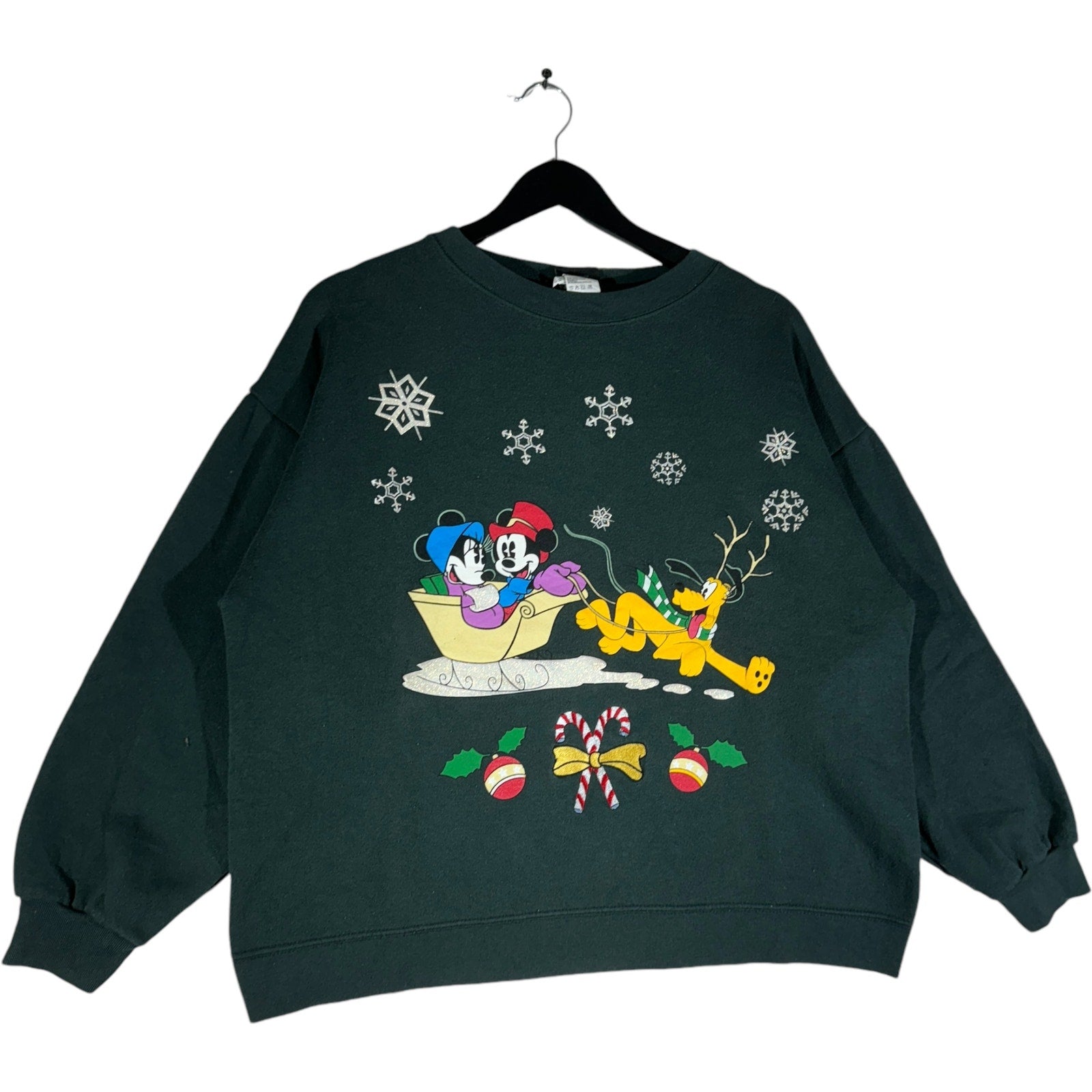 Vintage Disney Mickey & Minnie Sleigh Ride Christmas Crewneck