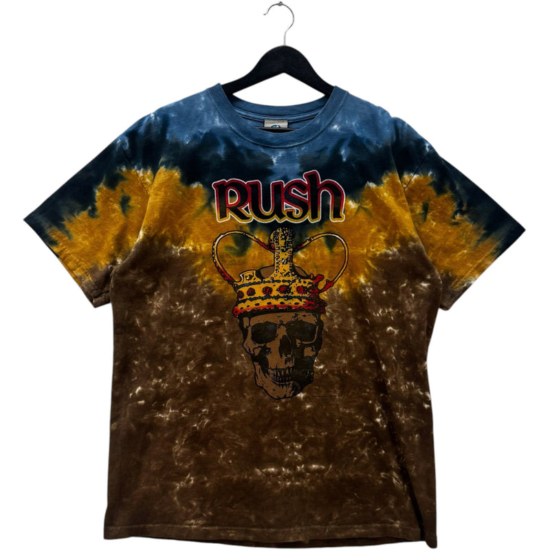 Vintage Y2K Liquid Blue Rush Band Tye Die Tee