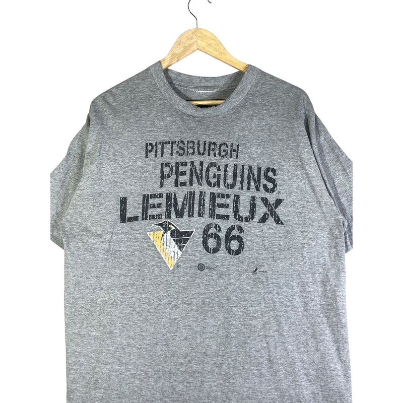 Vintage Pittsburgh Penguins #66 Mario Lemieux NHL T-Shirt