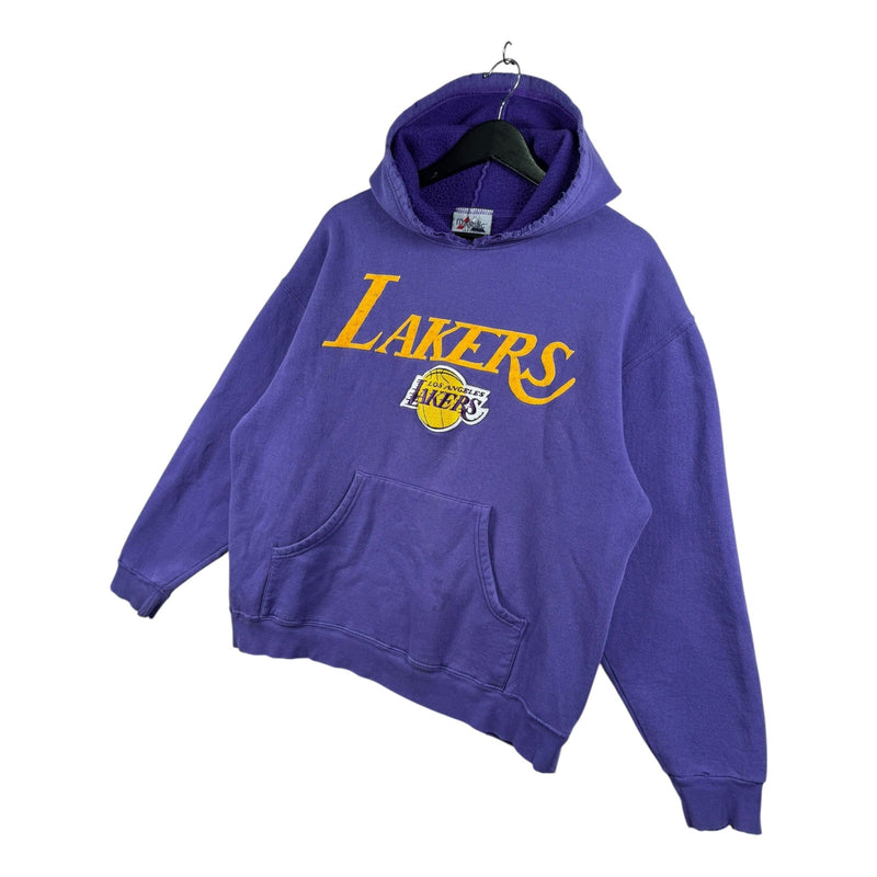 Vintage Majestic Embroidered Lakers NBA Pullover Hoodie