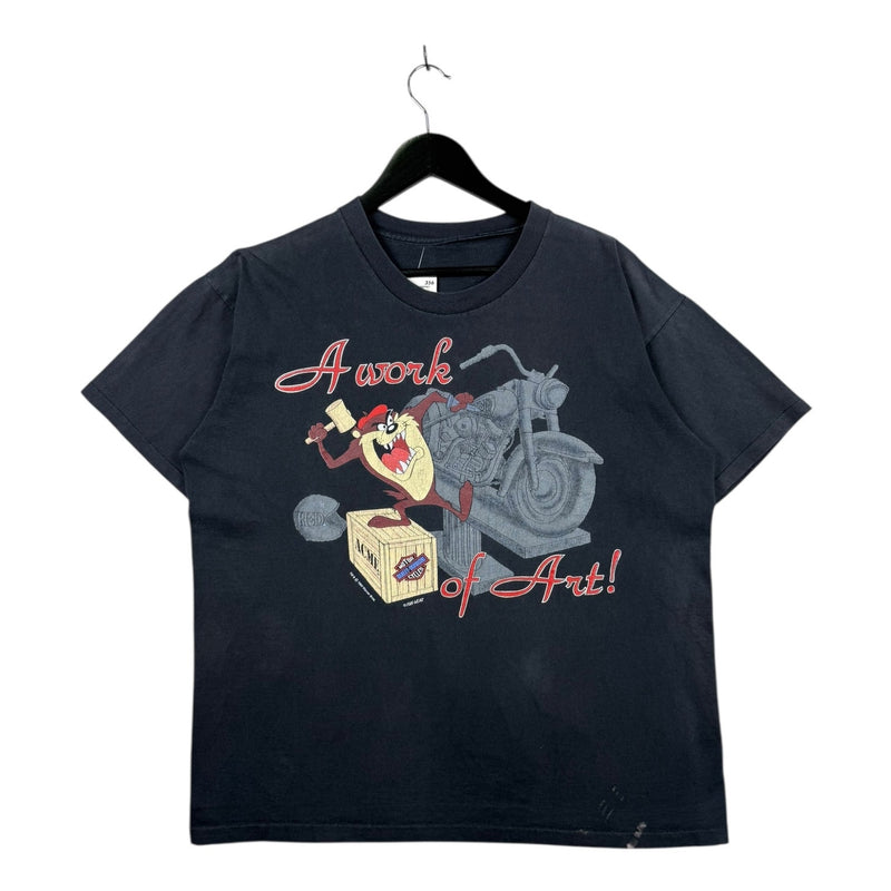 Vintage Looney Tunes Taz Big Bike T-Shirt