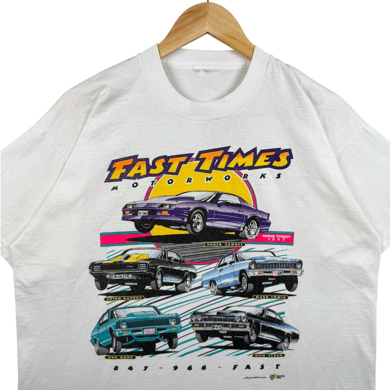 Vintage Fast Times Motorworks Muscle Car T-Shirt