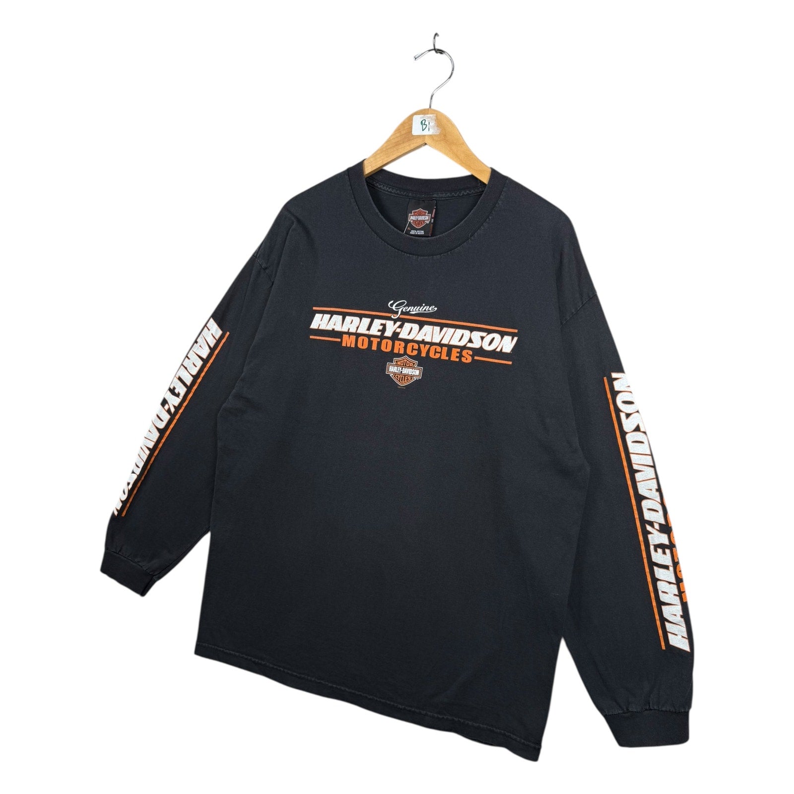 Vintage Harley Davidson Genuine Motorcycles Delano MN Long Sleeve T-Shirt