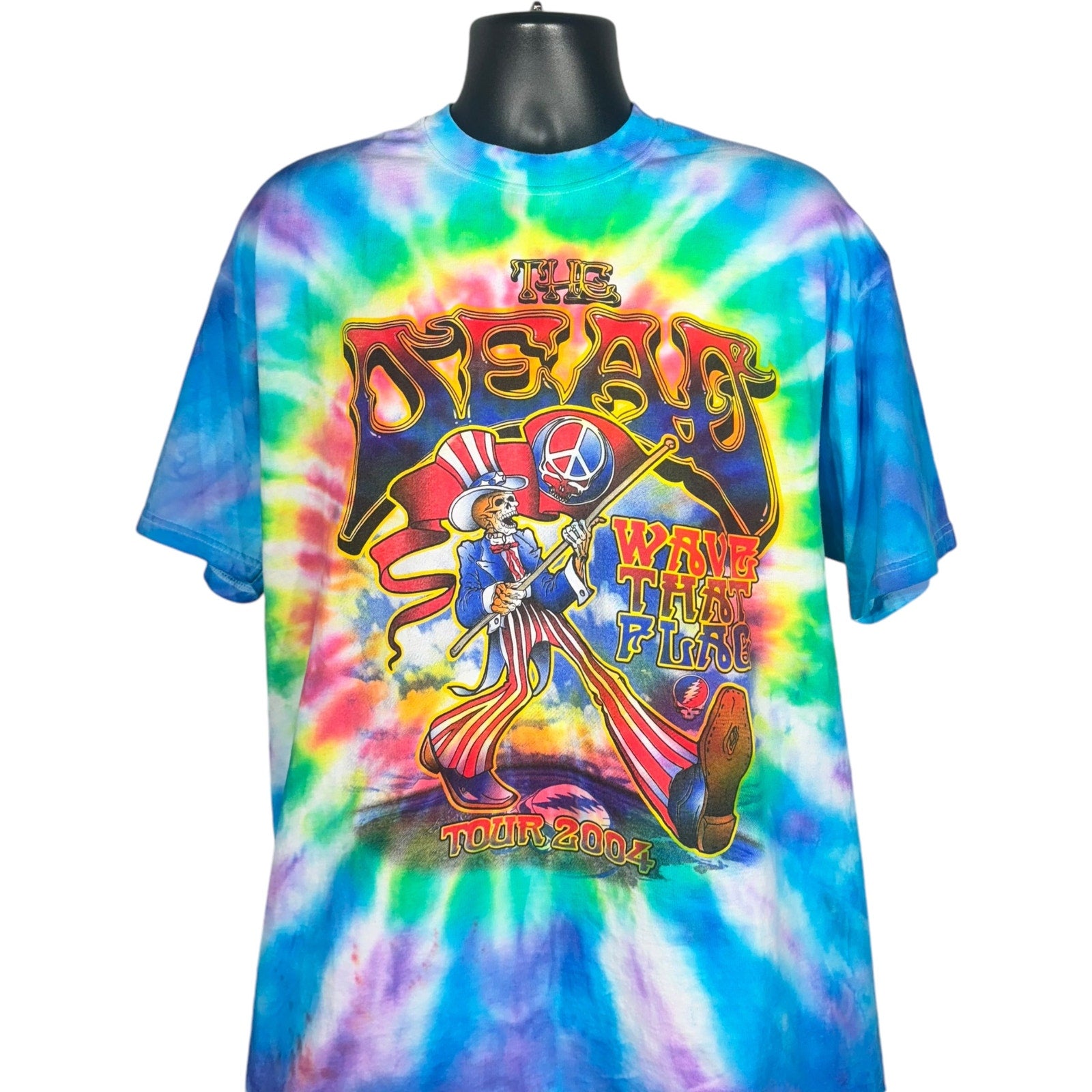 Vintage Grateful Dead  "Wave That Flag" Tie Dye Tour Tee