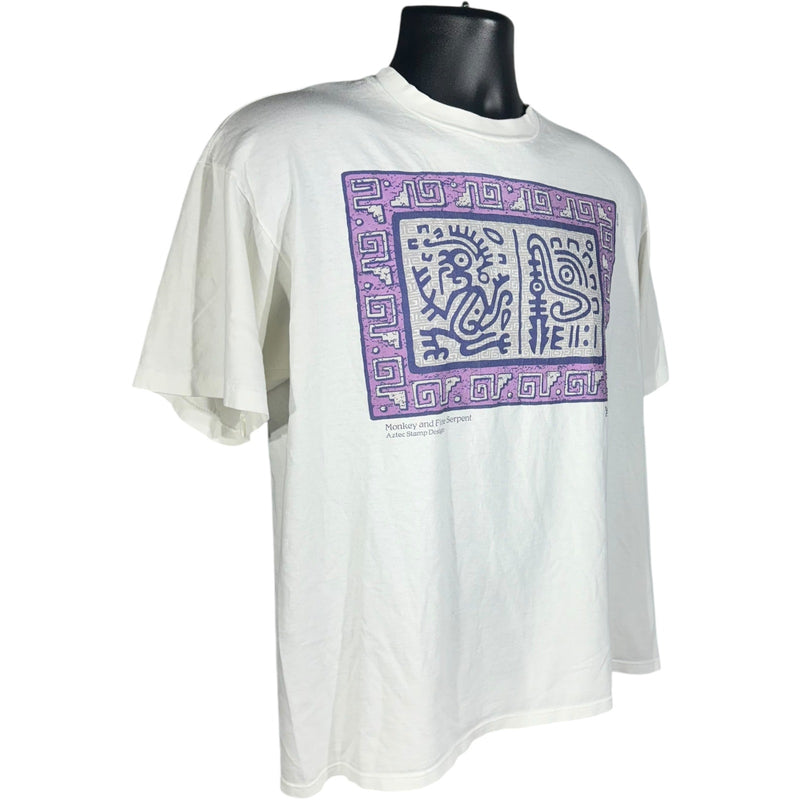 Vintage Aztec Stamp Design Graphic Tee