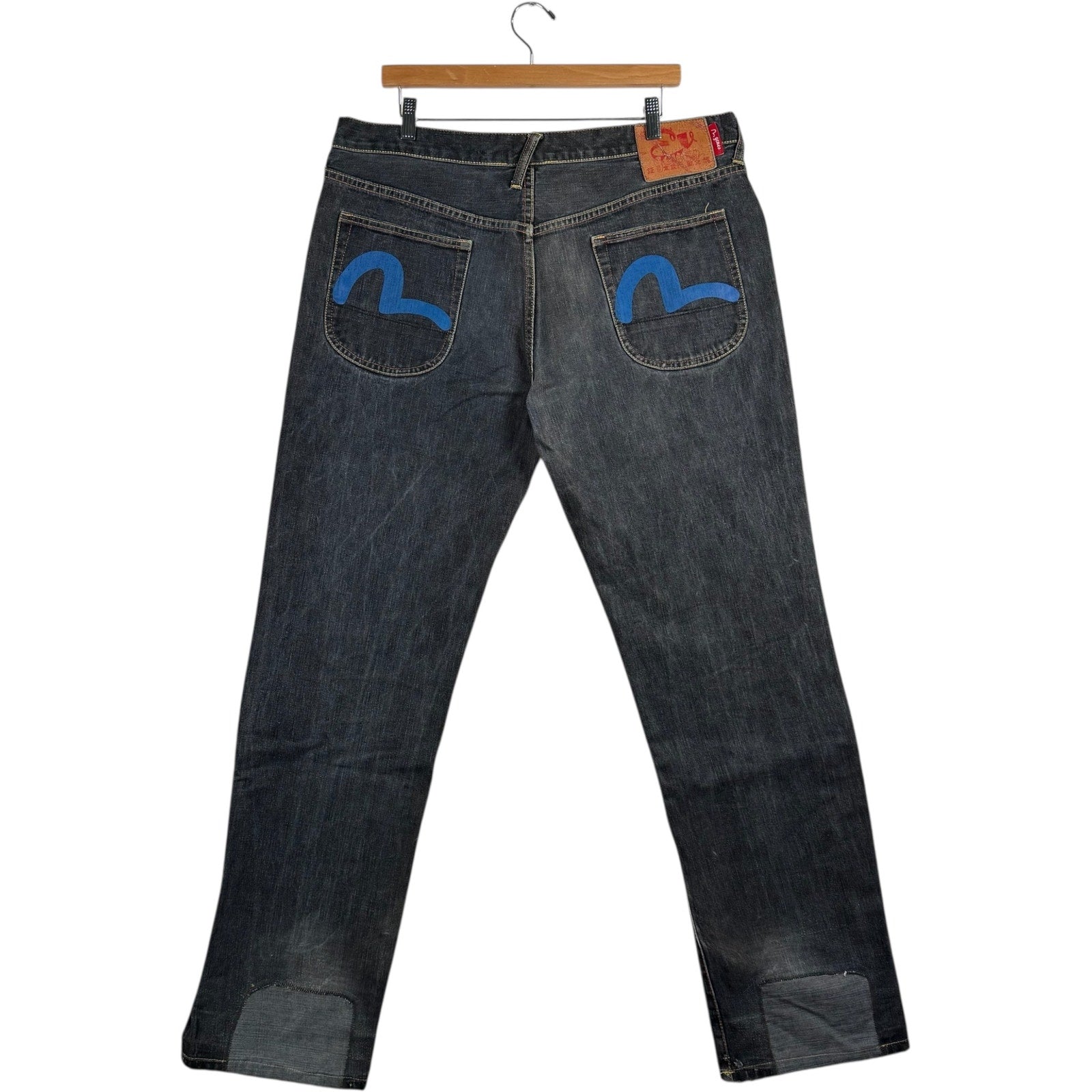 Vintage Evisu Straight Leg Denim Jeans 38x33