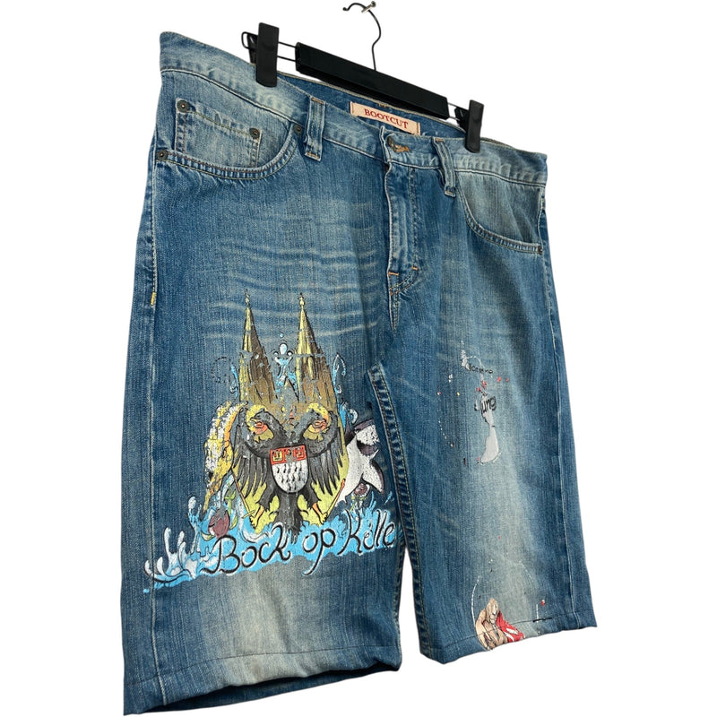 Vintage Mustang Graphic Denim Shorts 36