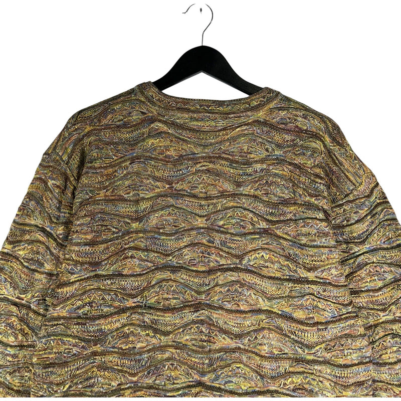 Vintage 3D Knit Textured Pullover Sweater