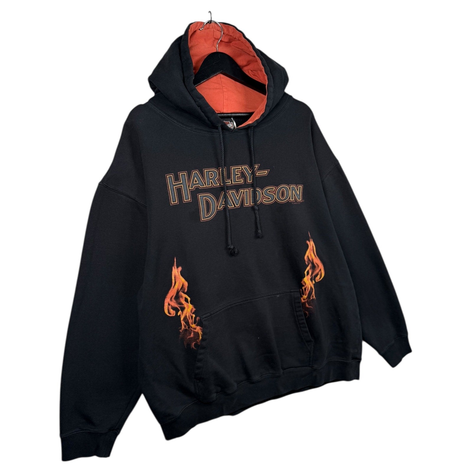 Vintage Harley Davidson Flames Niagara Graphic Hoodie