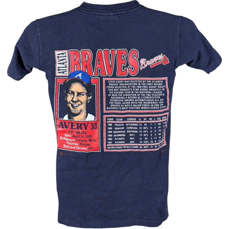 Vintage Nutmeg Atlanta Braves Steve Avery MLB Player Tee 90s