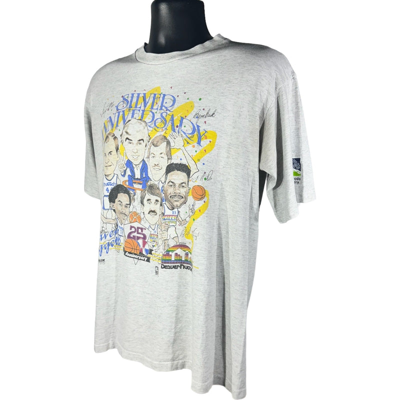 Vintage Denver Nuggets "Silver Anniversary" Caricature Tee