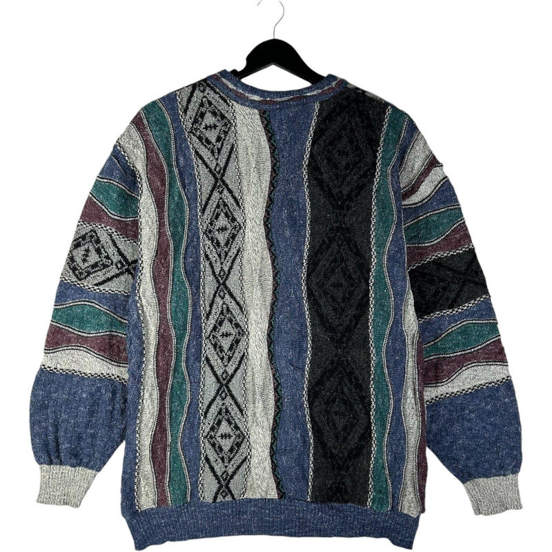 Vintage 3D Knit Textured Sweater