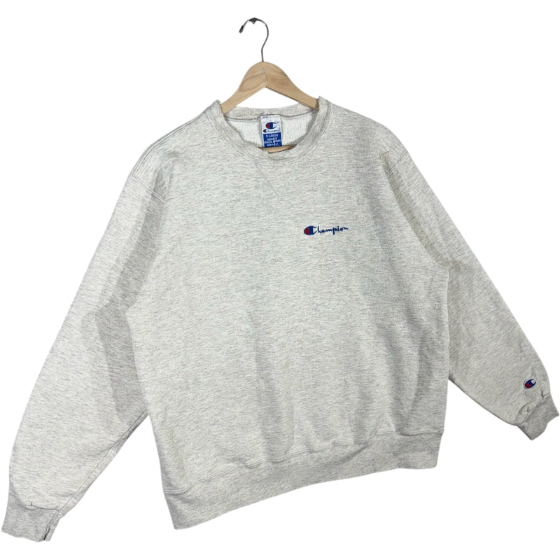 Vintage Champion Mini Spellout Logo Pullover Crewneck