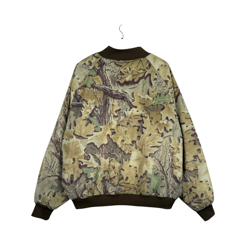 Vintage Camouflage Button Down Bomber Light Jacket
