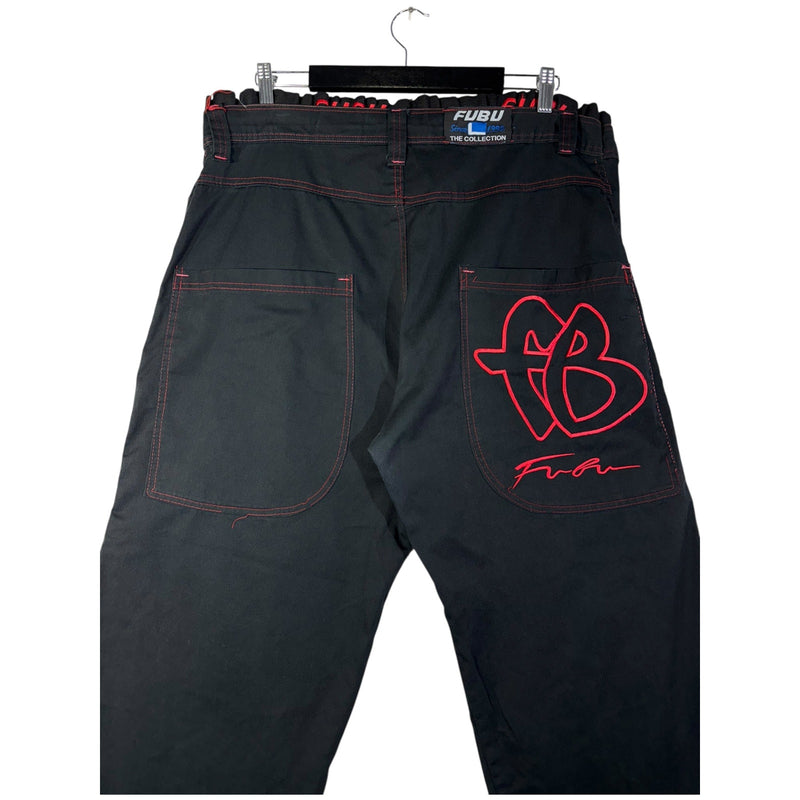 Vintage Fubu Straight Leg Embroidered Pants