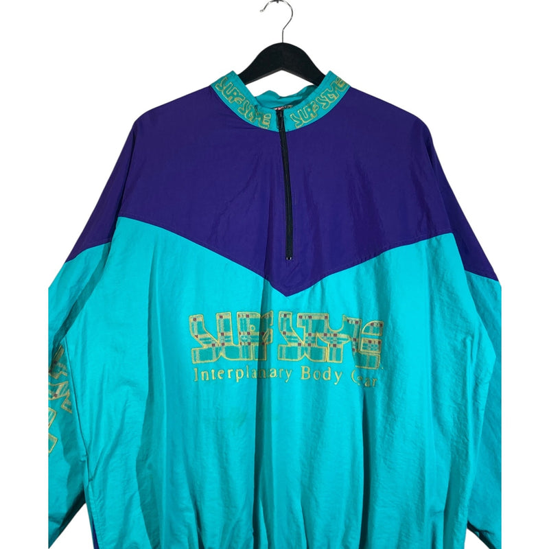 Vintage Interplanetary Body Car Colorblock Windbreaker