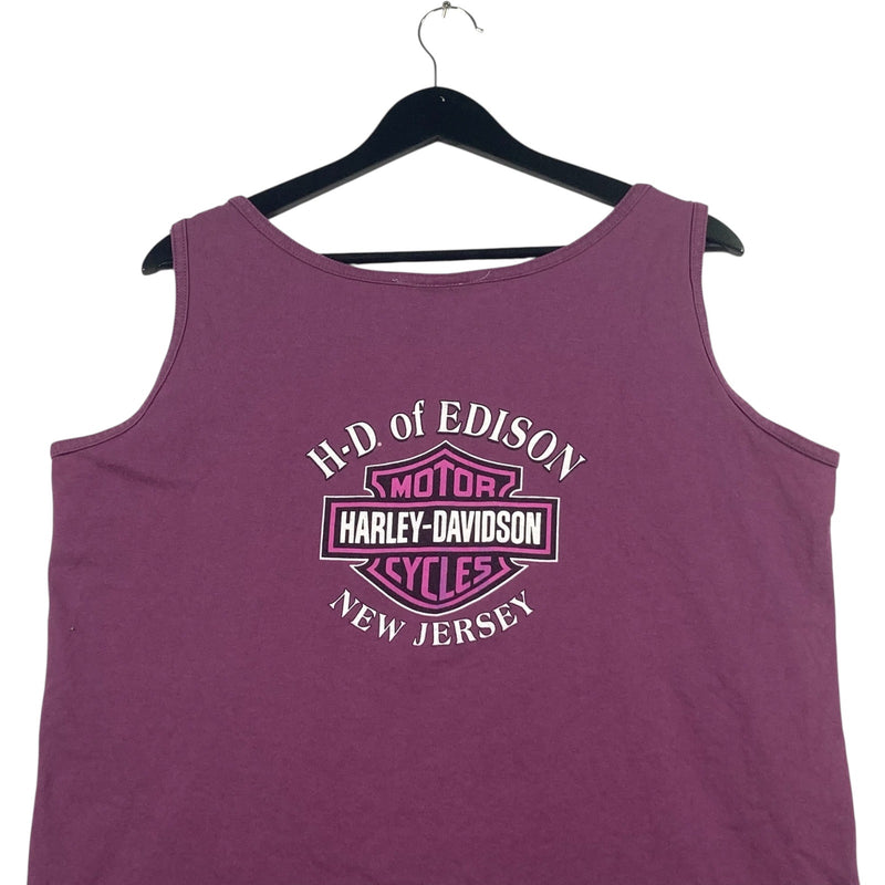 Women's Vintage Harley Davidson New Jersey Cropped Tank Top