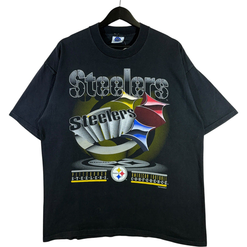 Vintage Pittsburgh Steelers Big Team Logo NFL Tee