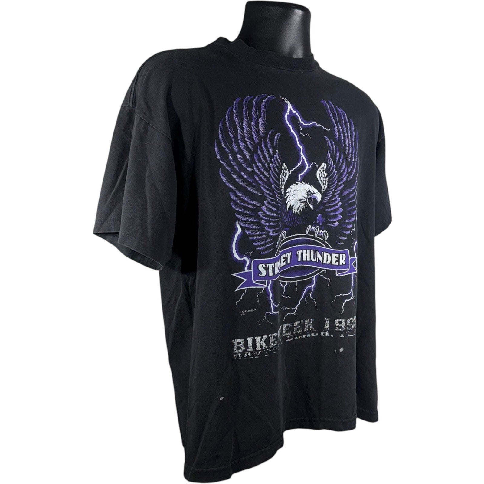 Vintage Street Thunder Lightning Eagle Daytona Bike Week Tee 1998