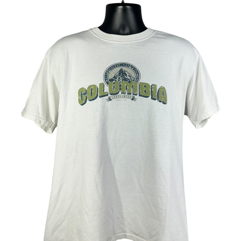 Vintage Columbia Spellout Logo Tee