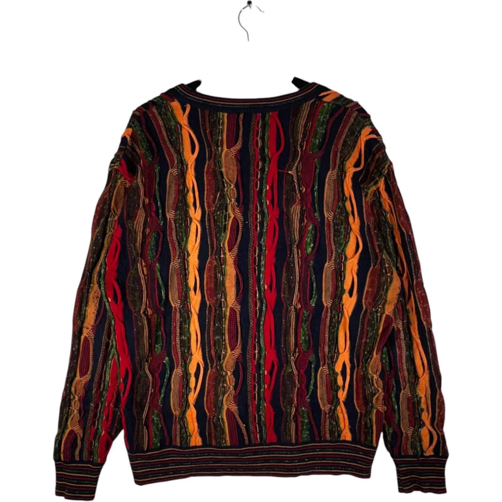 Vintage Coogi 3D Knit Wool Cardigan Sweater