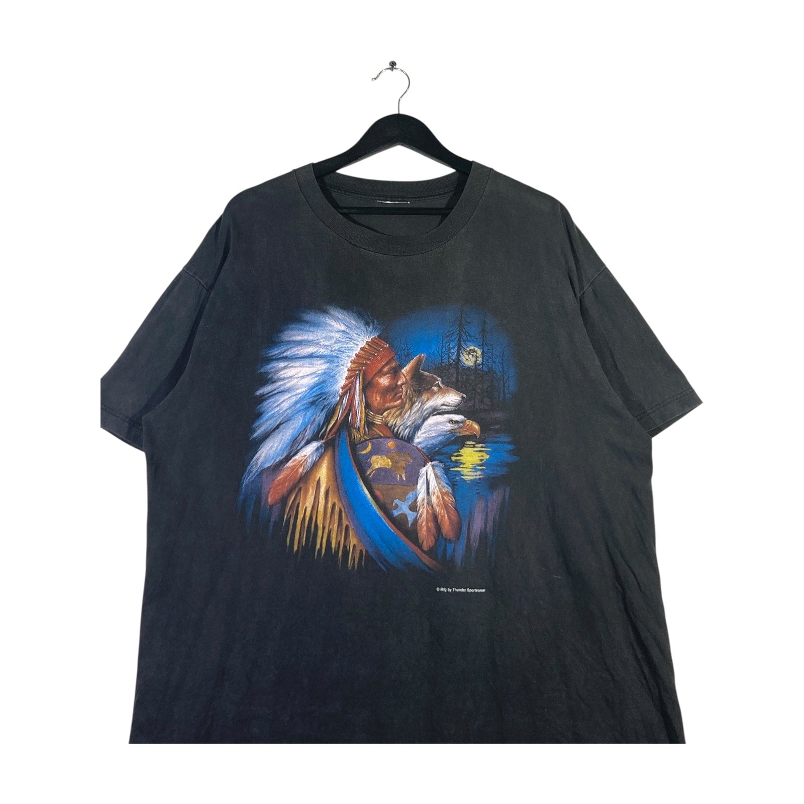 Vintage Native American Indian Wild Animals Graphic T-Shirt