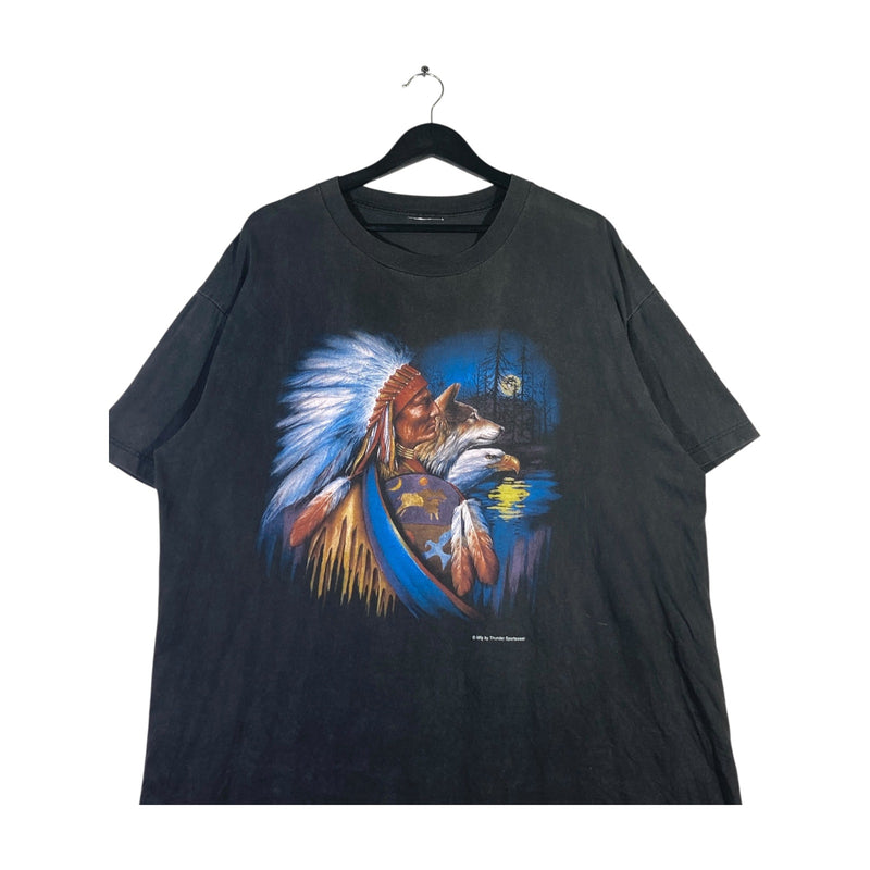 Vintage Native American Indian Wild Animals Graphic T-Shirt