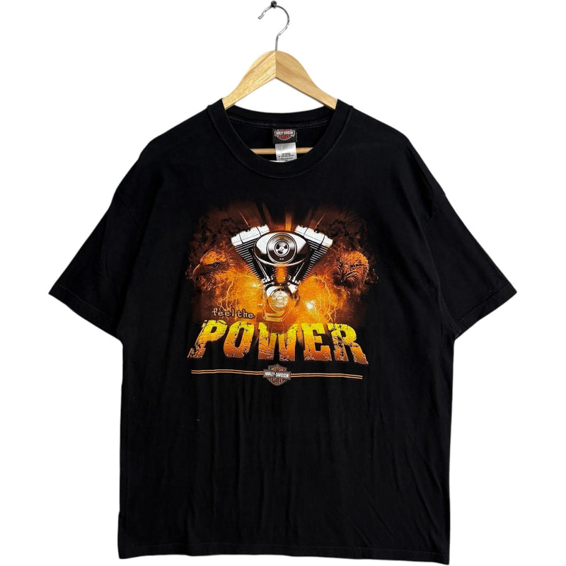 Vintage Harley Davidson "Feel The Power" Engine Tee