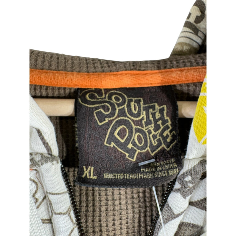 Vintage Southpole All Over Print Graffiti Full Zip Hoodie