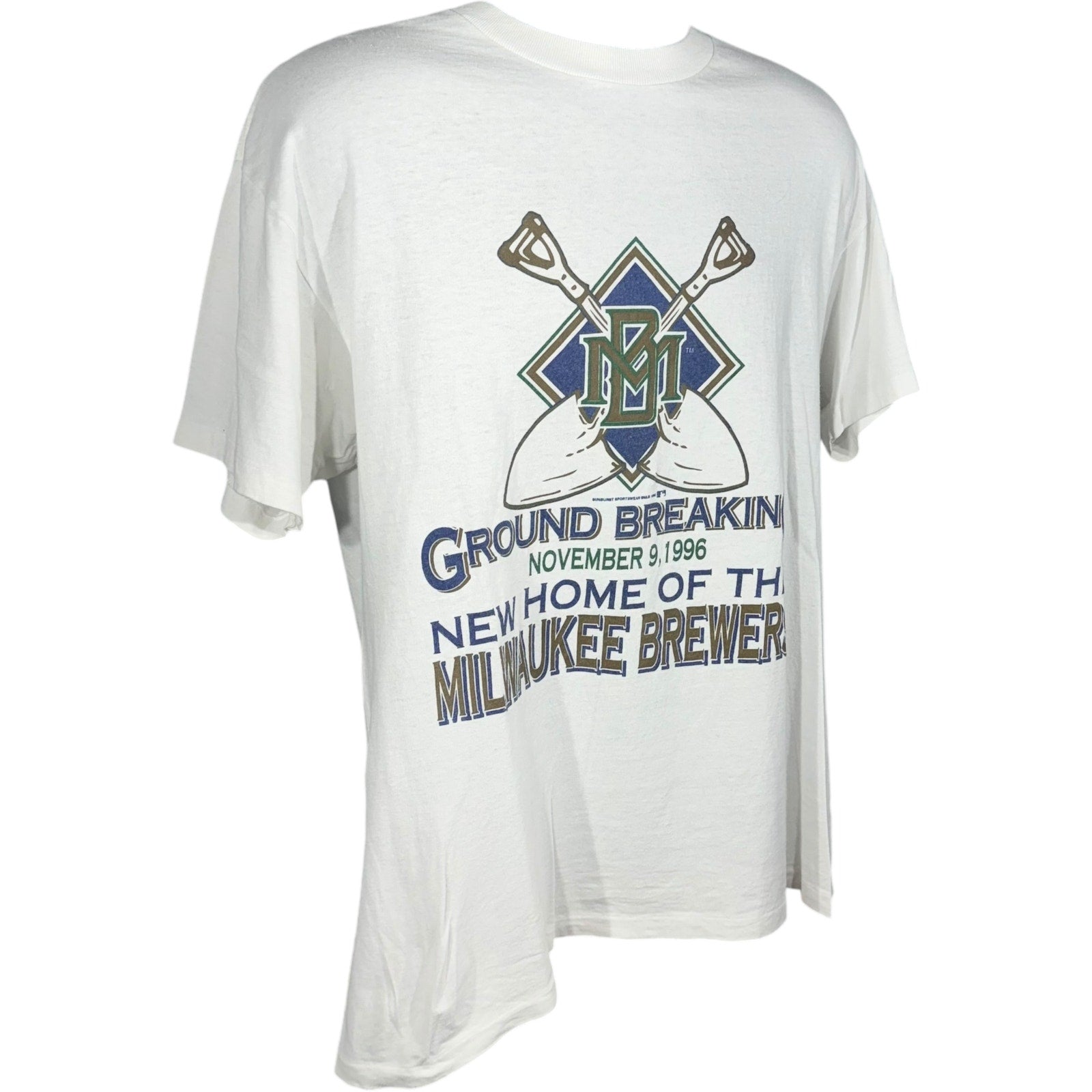 Vintage Milwaukee Brewers Ground Breaking MLB Tee