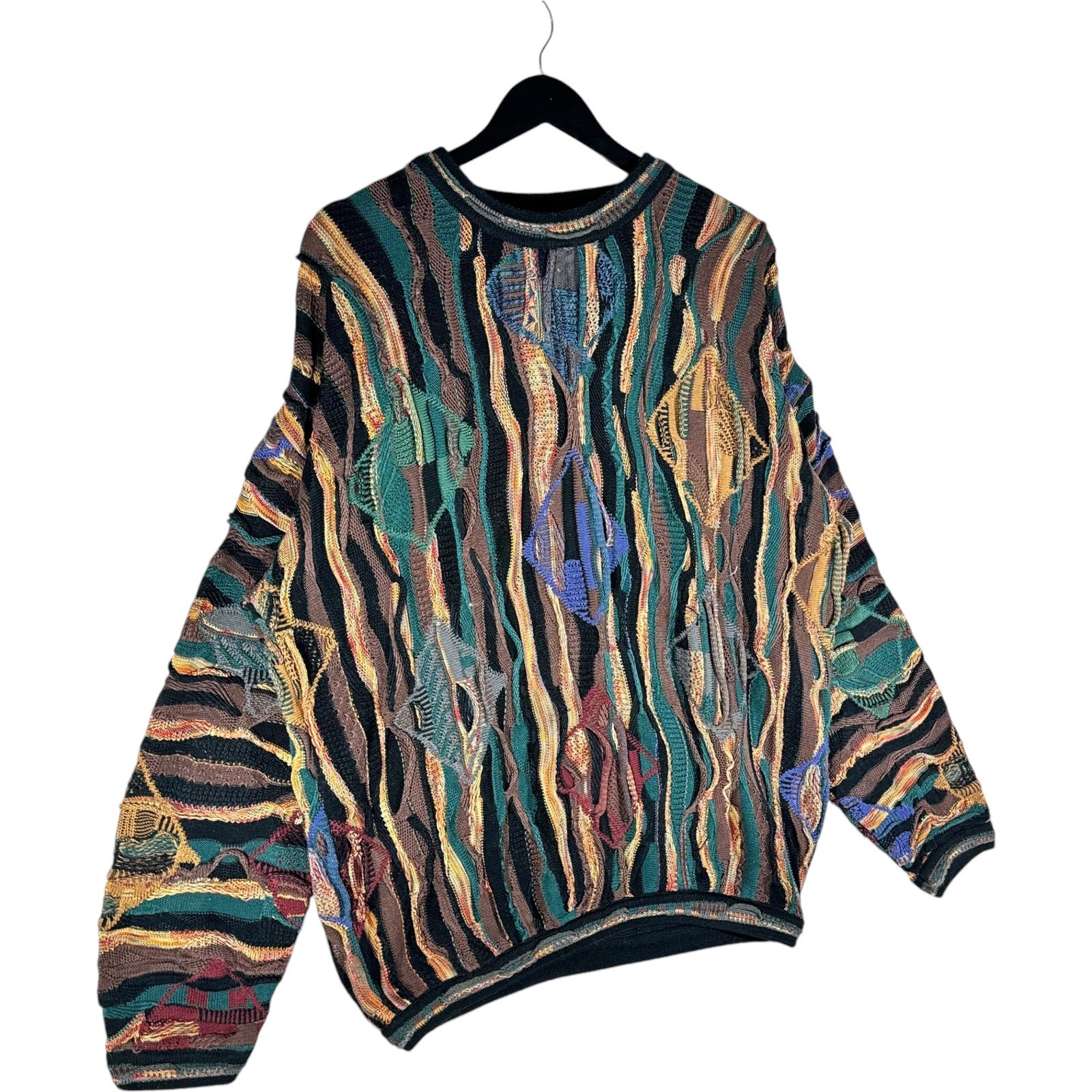 Vintage Tundra Coogi Style 3D Knit Sweater