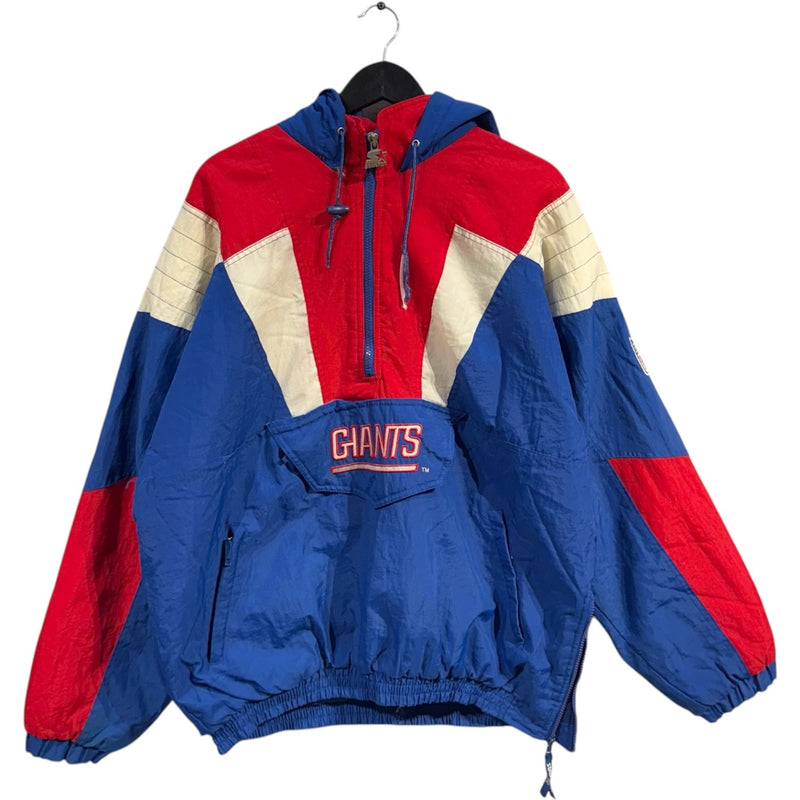 Vintage Starter NY Giants Spellout Color Block NFL Puffer Jacket
