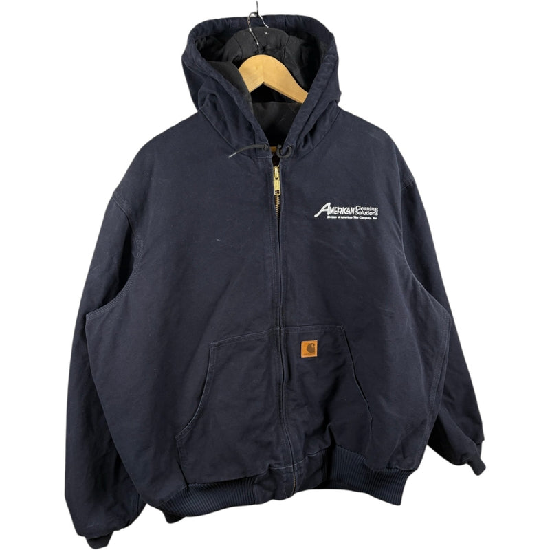 Vintage Carhartt Quilted Full Zip Hooded Workwear Jacket