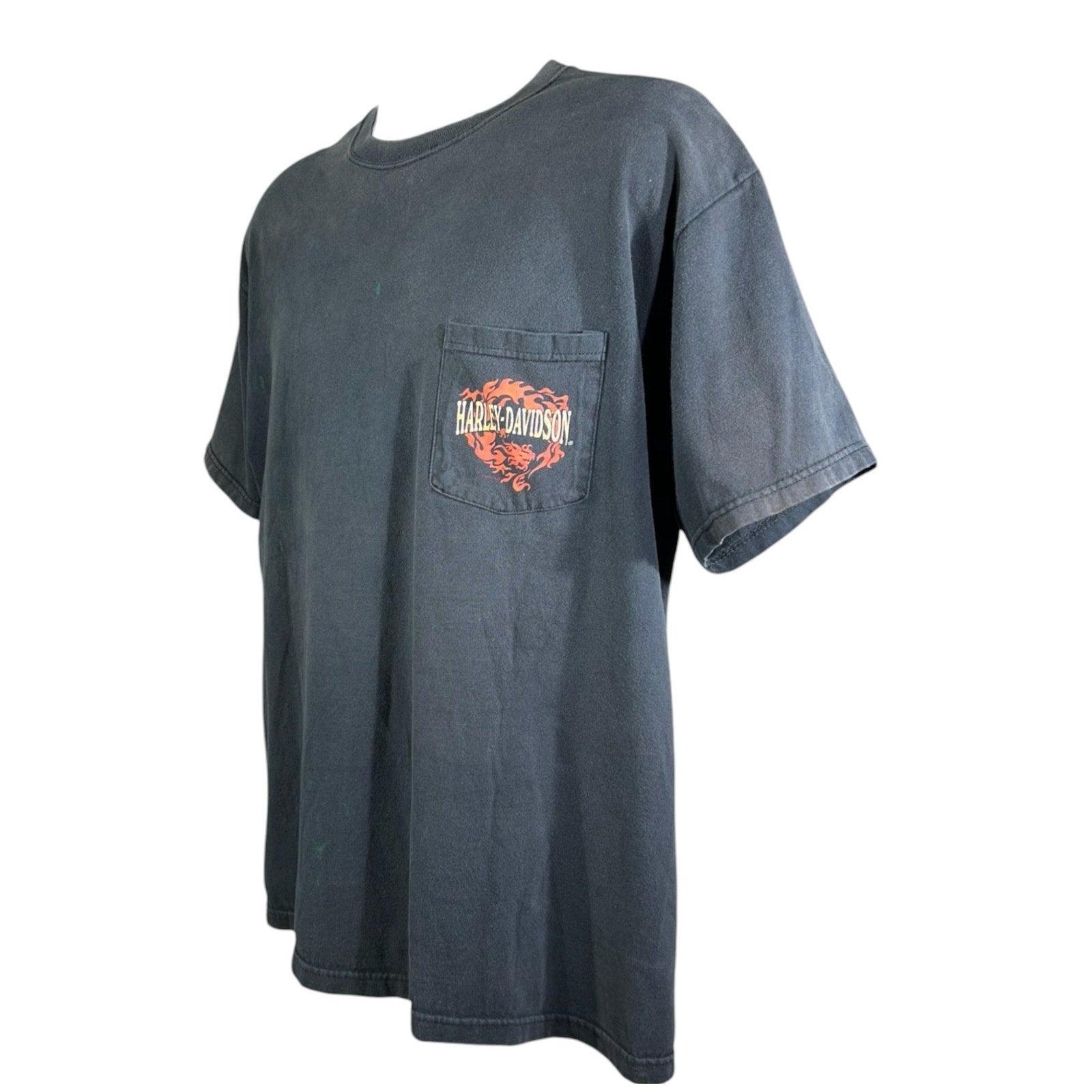 Vintage Harley Davidson "Thunder Tower" Pocket Tee