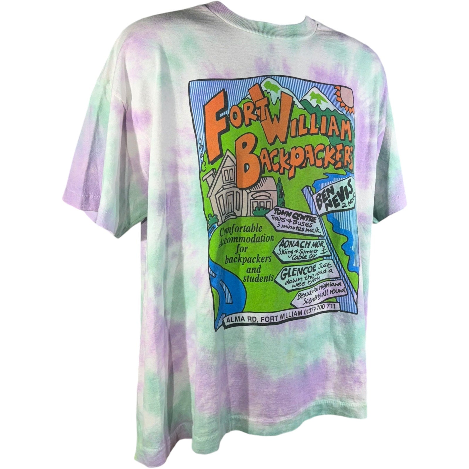 Vintage Fort William Scotland Tie Dye Souvenir Tee