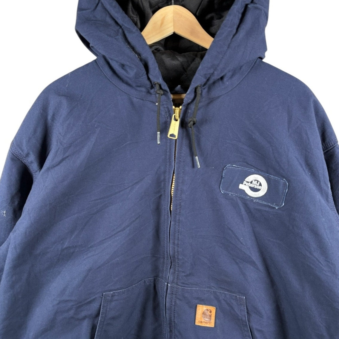 Vintage Carhartt Canvas Quilted Hooded Workwear Jacket