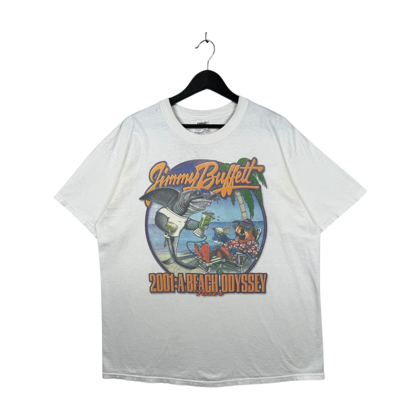 Vintage Jimmy Buffett A Beach Odyssey Tour T-Shirt 2001