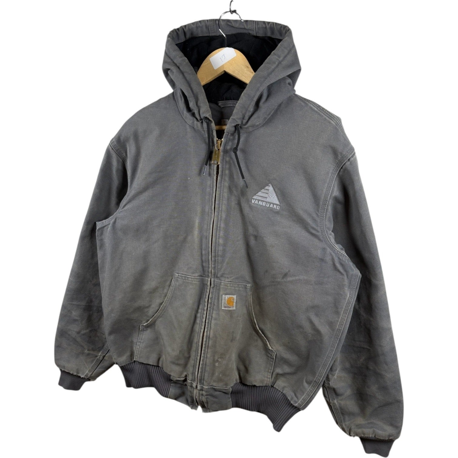 Vintage Carhartt Flannel Lined Hooded Full Zip Workwear Jacket