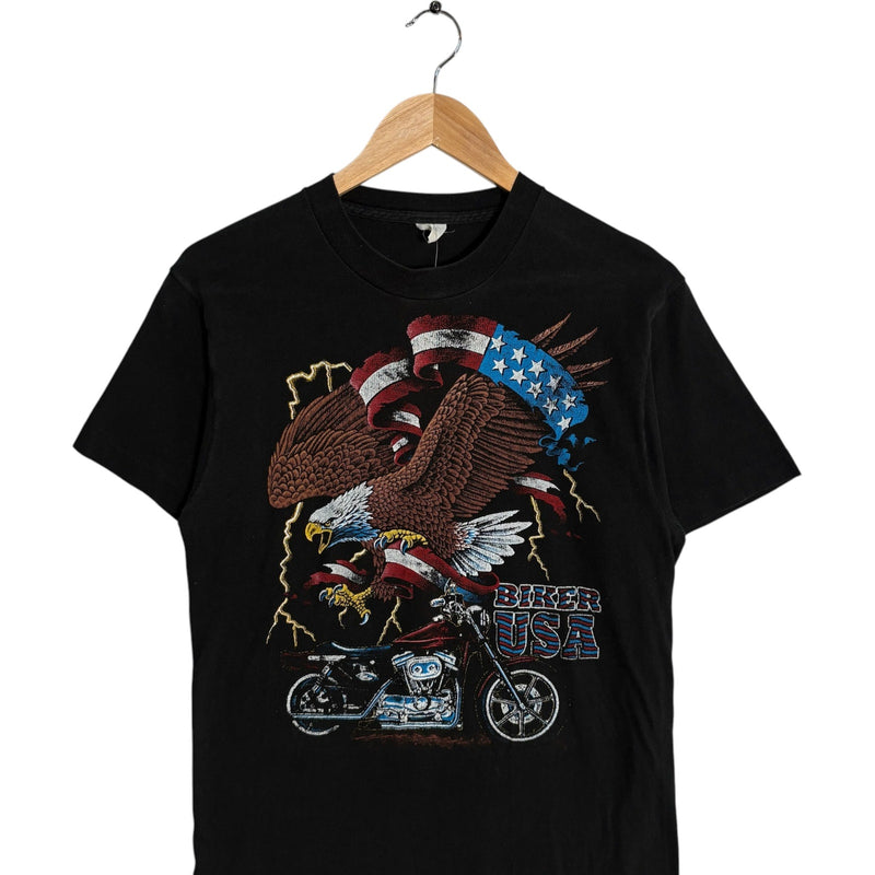 Vintage Harley Davidson Biker USA Riding Bike Eagle Tee