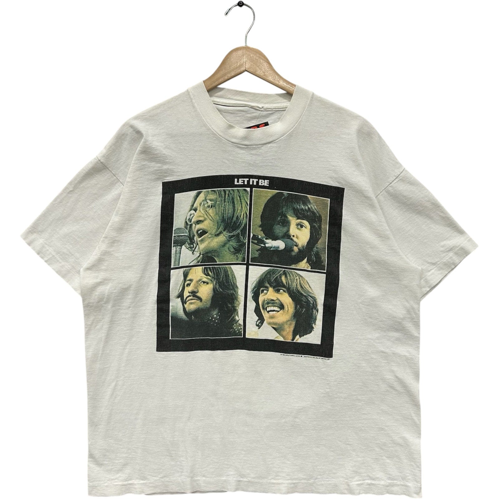 Vintage The Beatles Faces Let It Be Double Sided Band Tee