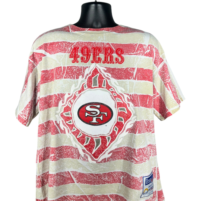 Vintage San Franciso 49ers Striped AOP Tee