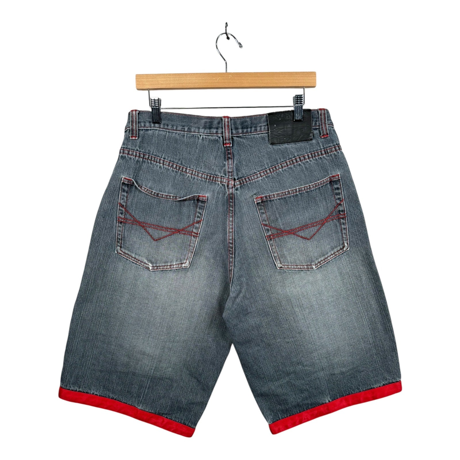 Vintage Distressed Straight Leg Jean Denim Shorts 34