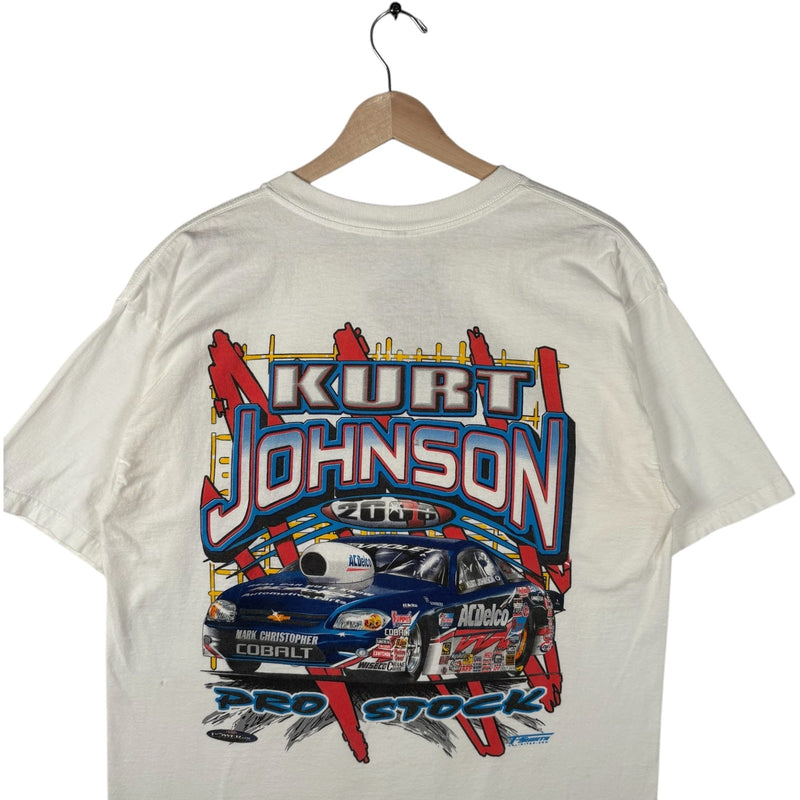 Vintage Kurt Johnson Pro Stock Car Racing Double Sided Tee